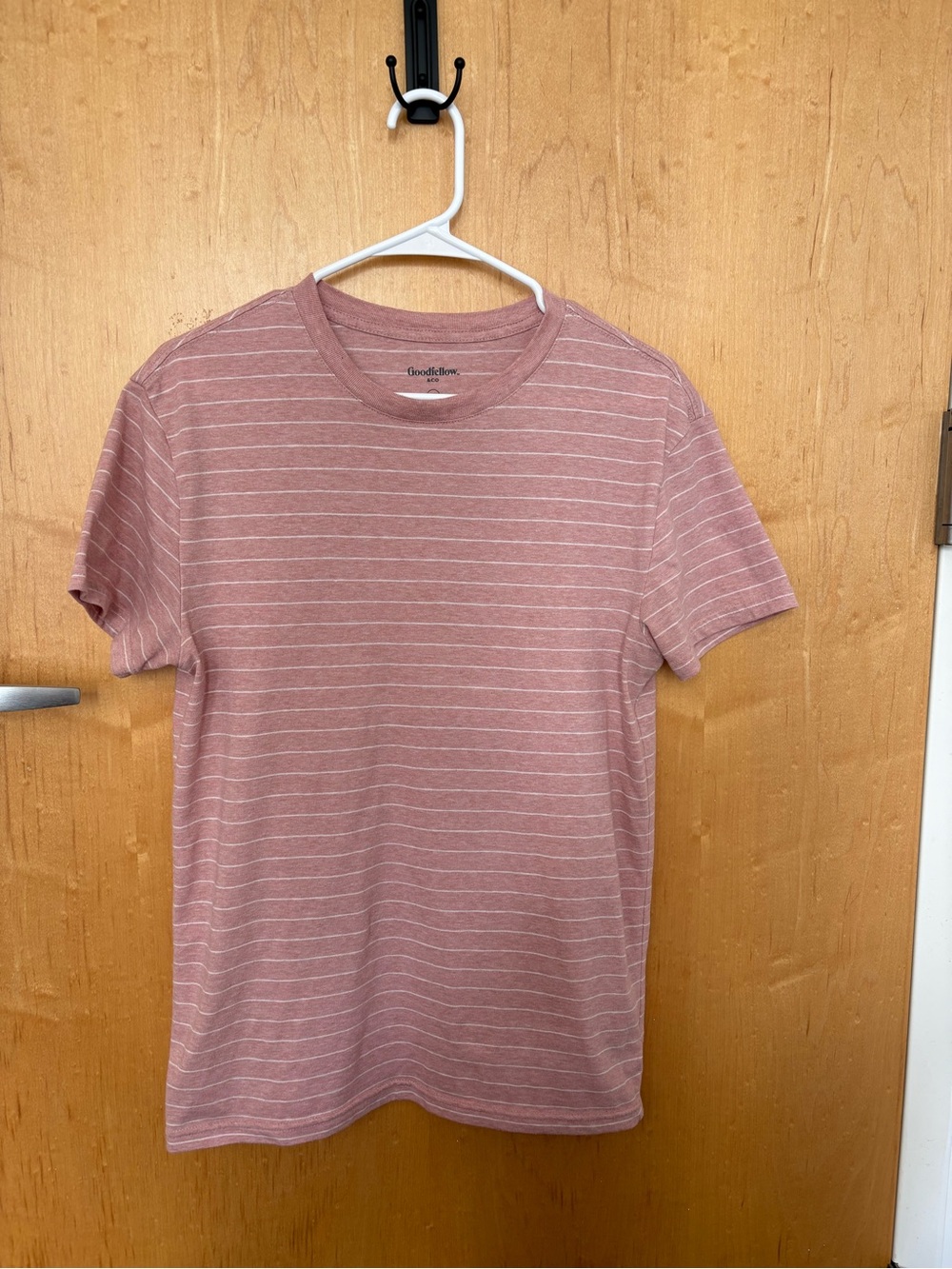 Men’s Dusty Rose & White Striped Tee